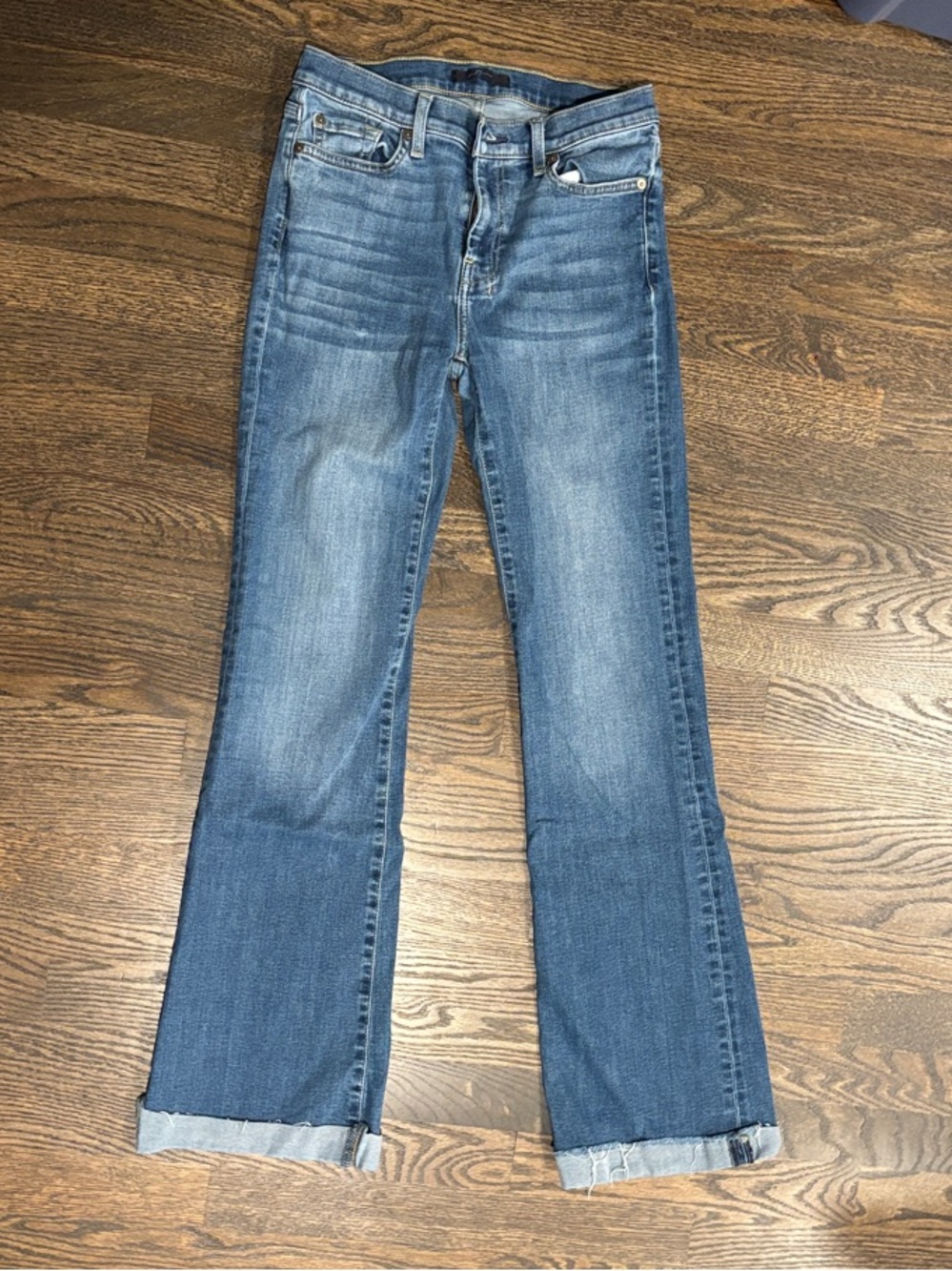 7 for all mankind dojo Medium Blue boot cut Flare Jeans